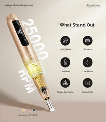 MelodySusie PC180G cordless design, cord-free operation for on-the-go nail care.