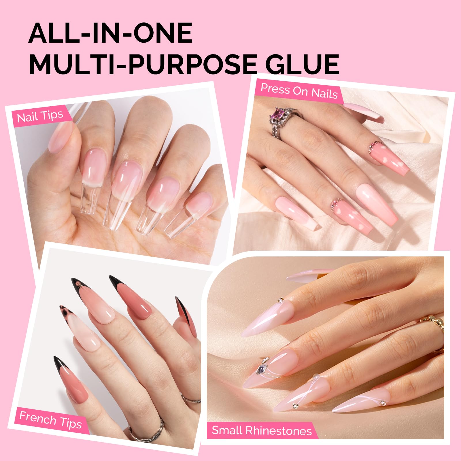 MelodySusie compatible con uñas postizas y decoraciones como cristales