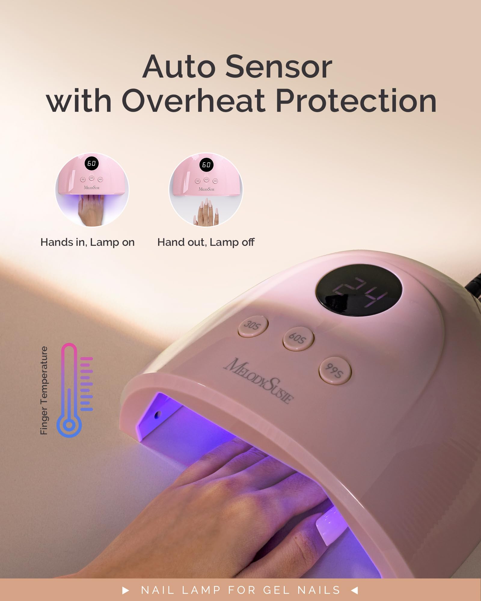MelodySusie P-Plus30F auto-sensor enables hands-free operation.