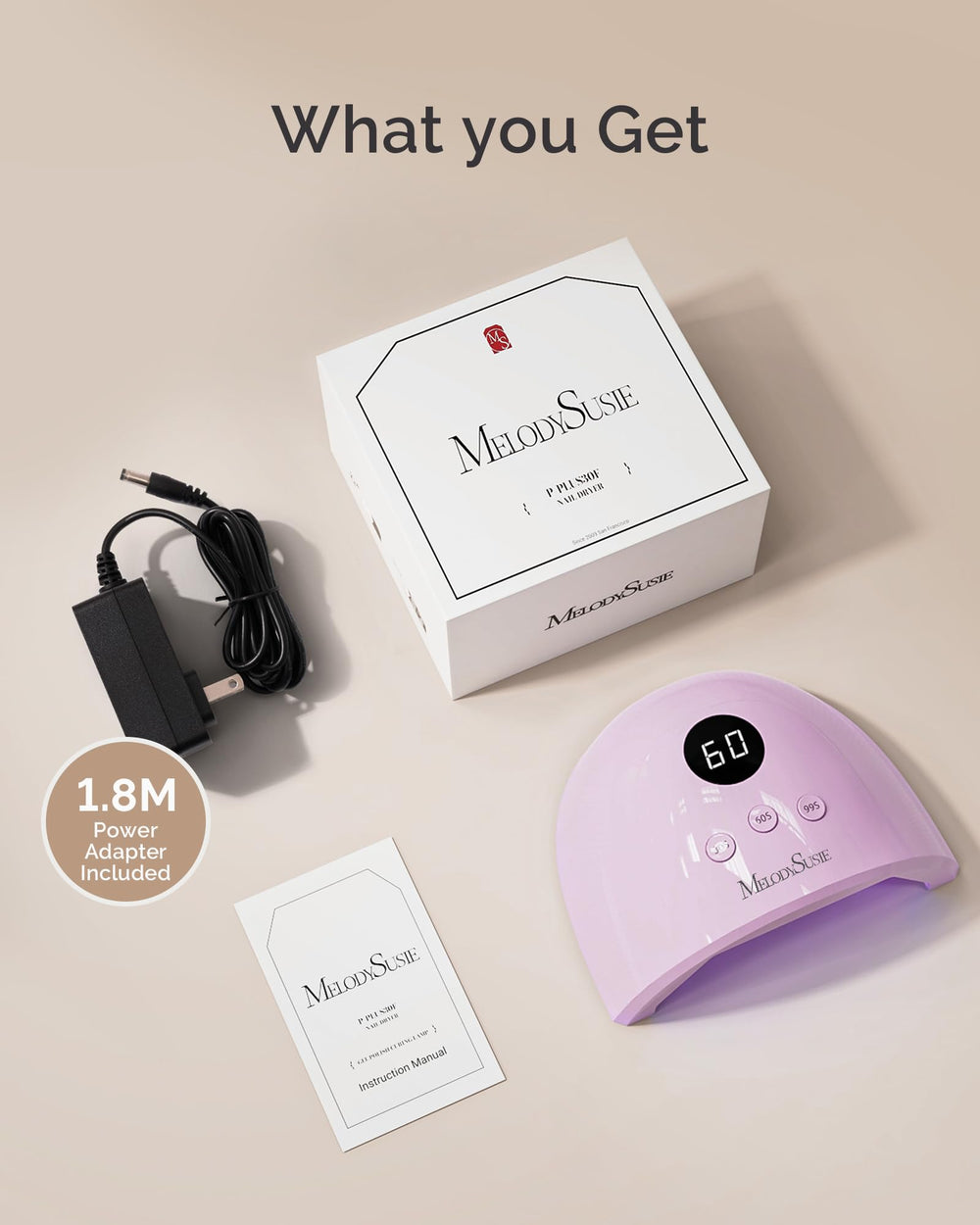Acetone-resistant shell on MelodySusie Plus30F supports durable home or salon use