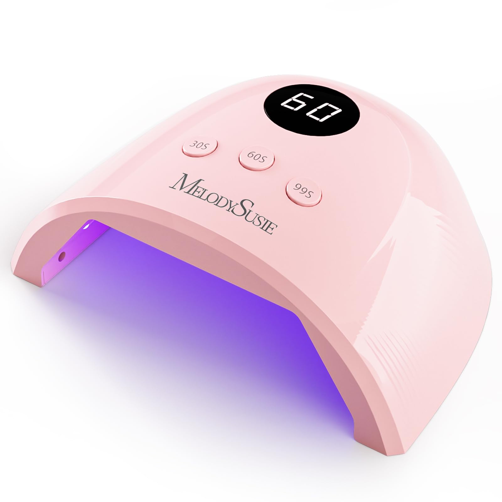 MelodySusie P-Plus30F front view, compact nail lamp for home gel nails.