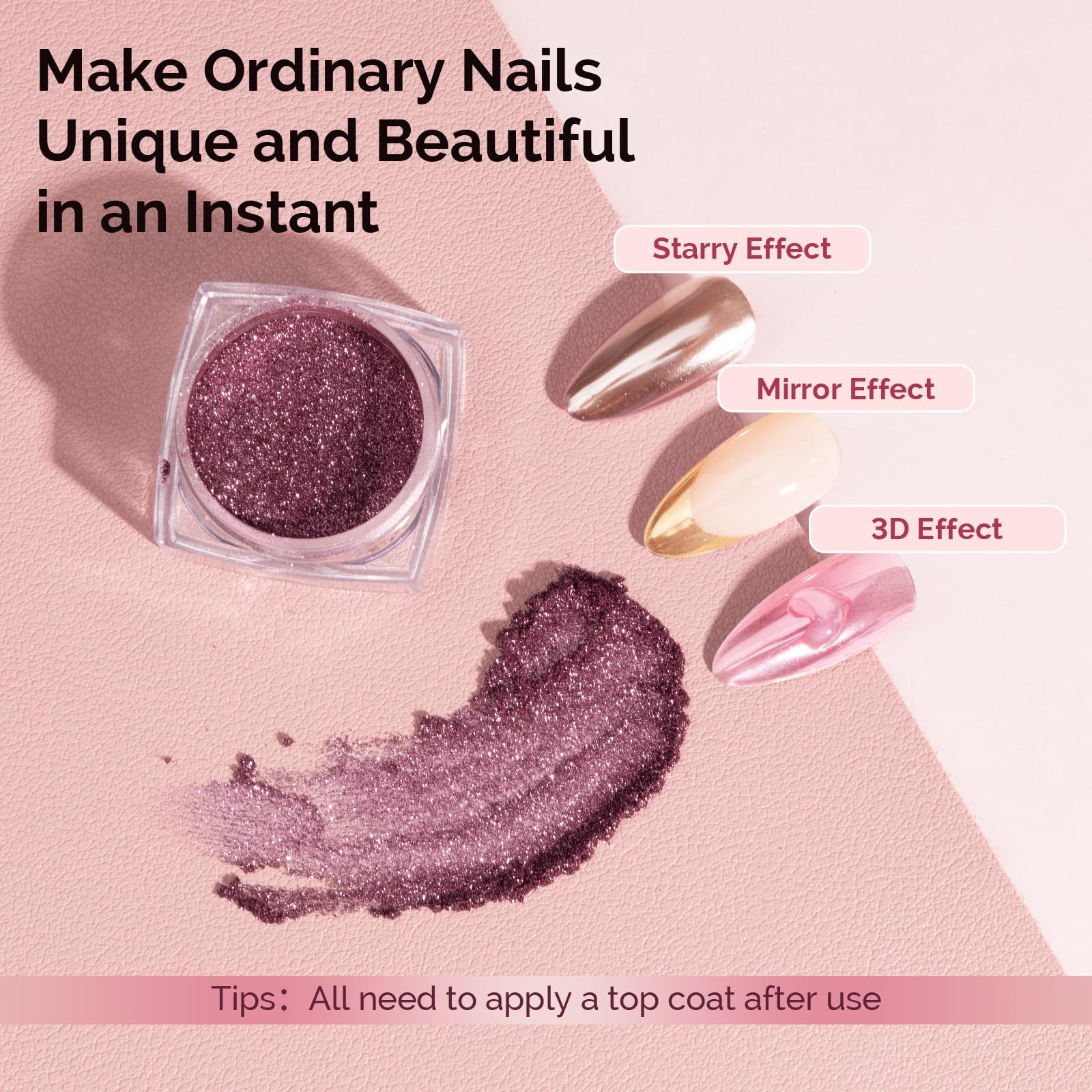 MelodySusie polvo uñas brillo verde para estilo único en uñas
