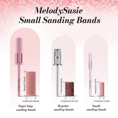 MelodySusie small sanding bands for shaping near cuticle.
