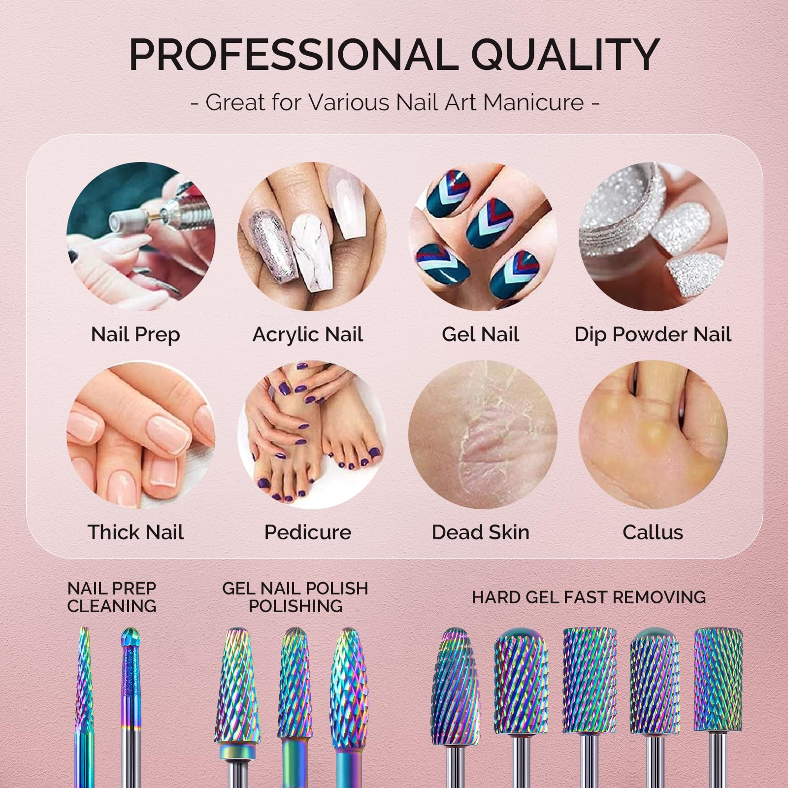 MelodySusie professional-grade bits suitable for salon and home use.