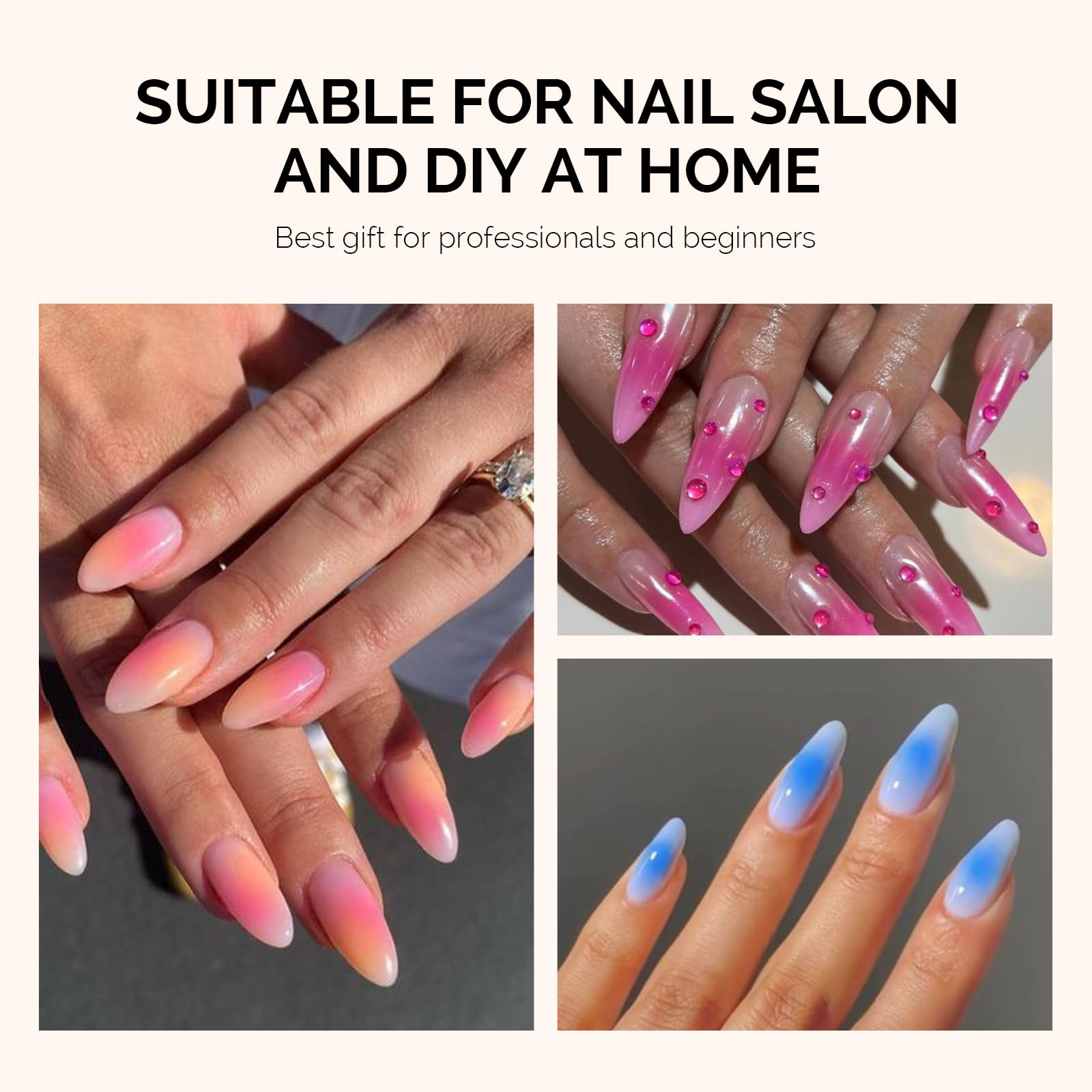 MelodySusie professional nail art tools kit supports home and salon use.
