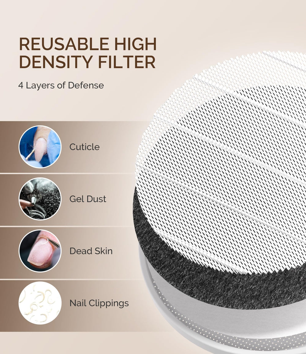 MelodySusie nail dust collector operates quietly for comfortable sessions.