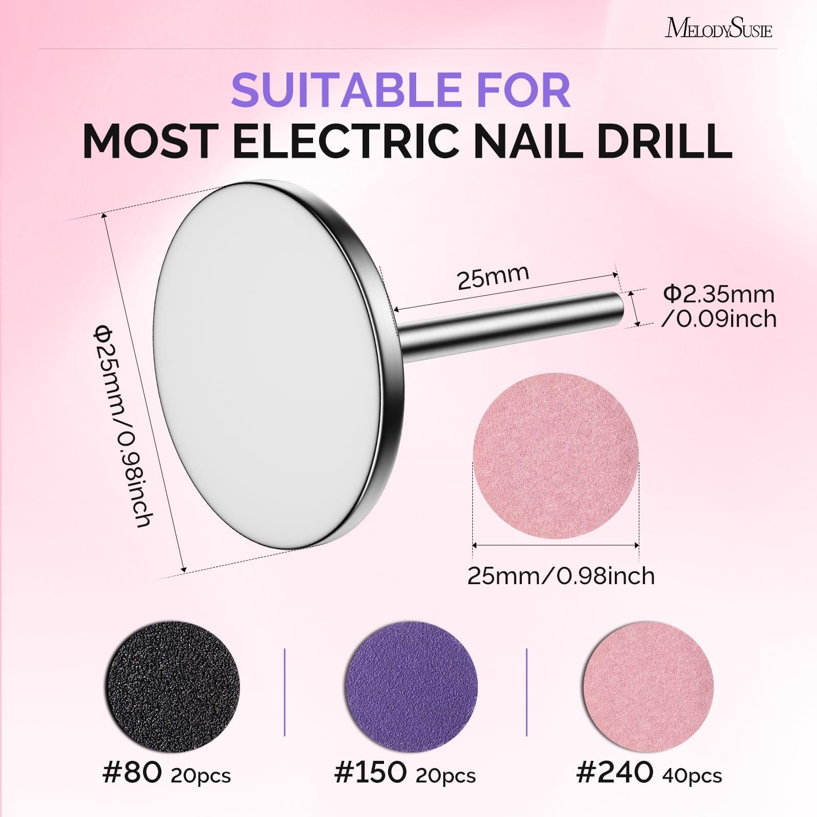 MelodySusie round adhesive-backed disc hugs curves for smooth results.