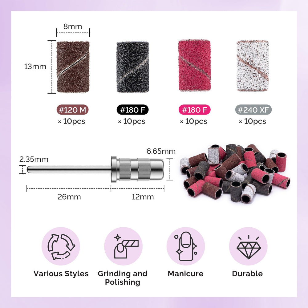 MelodySusie safety bits pack supports precise cuticle care.