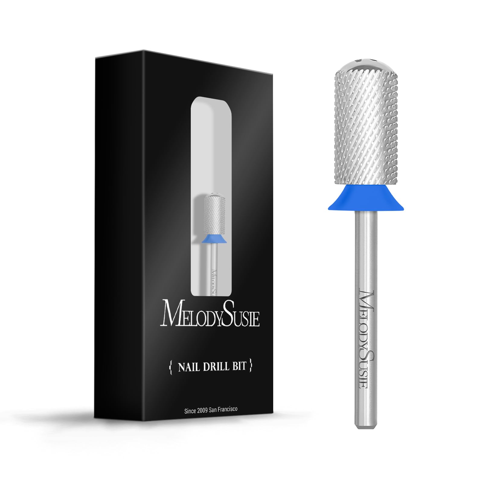 MelodySusie large barrel smooth-top drill bit for precise nail shaping.