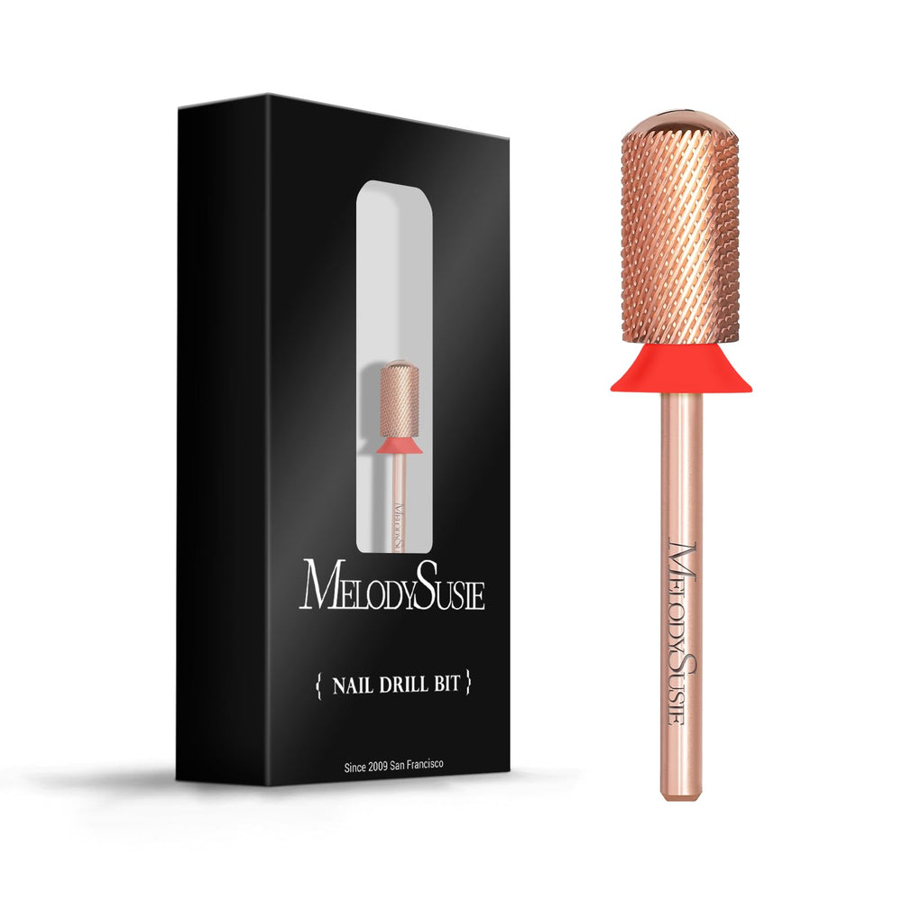 MelodySusie Safety Nail Drill Bits rose gold large barrel for smooth shaping
