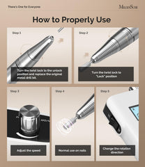 MelodySusie SC320H cordless design with belt clip enables on-the-go manicures.