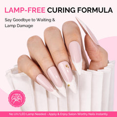 MelodySusie semi-solid nail glue application shows controlled flow for precise coverage.