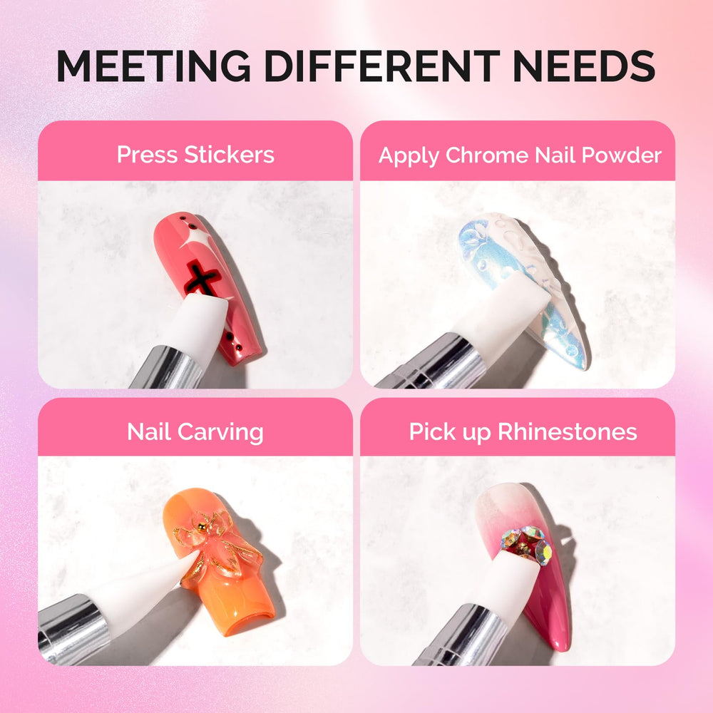 MelodySusie silicone-tip brushes stay clean and resist hair fallout