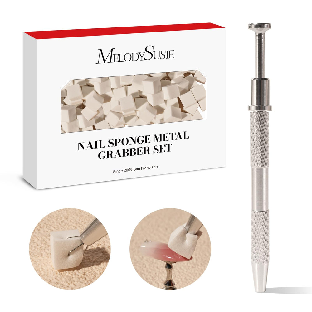 MelodySusie soft nail sponges set of 100 for smooth ombre gradients at home or in salons.