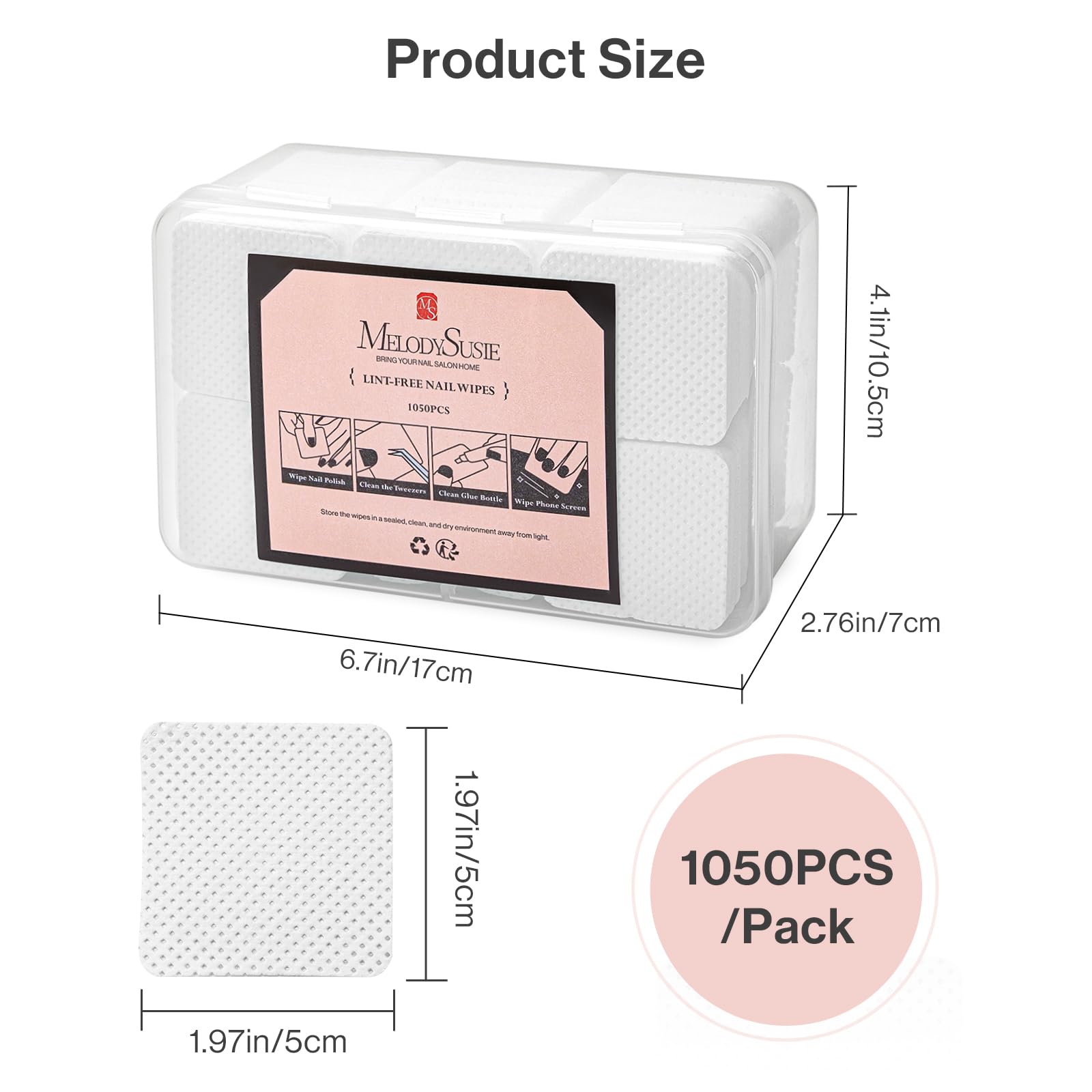 MelodySusie soft non-woven material provides gentle cleansing.