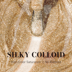 MelodySusie Sparkle Gold gel polish brush enables smooth, even coverage for easy at-home manicures.
