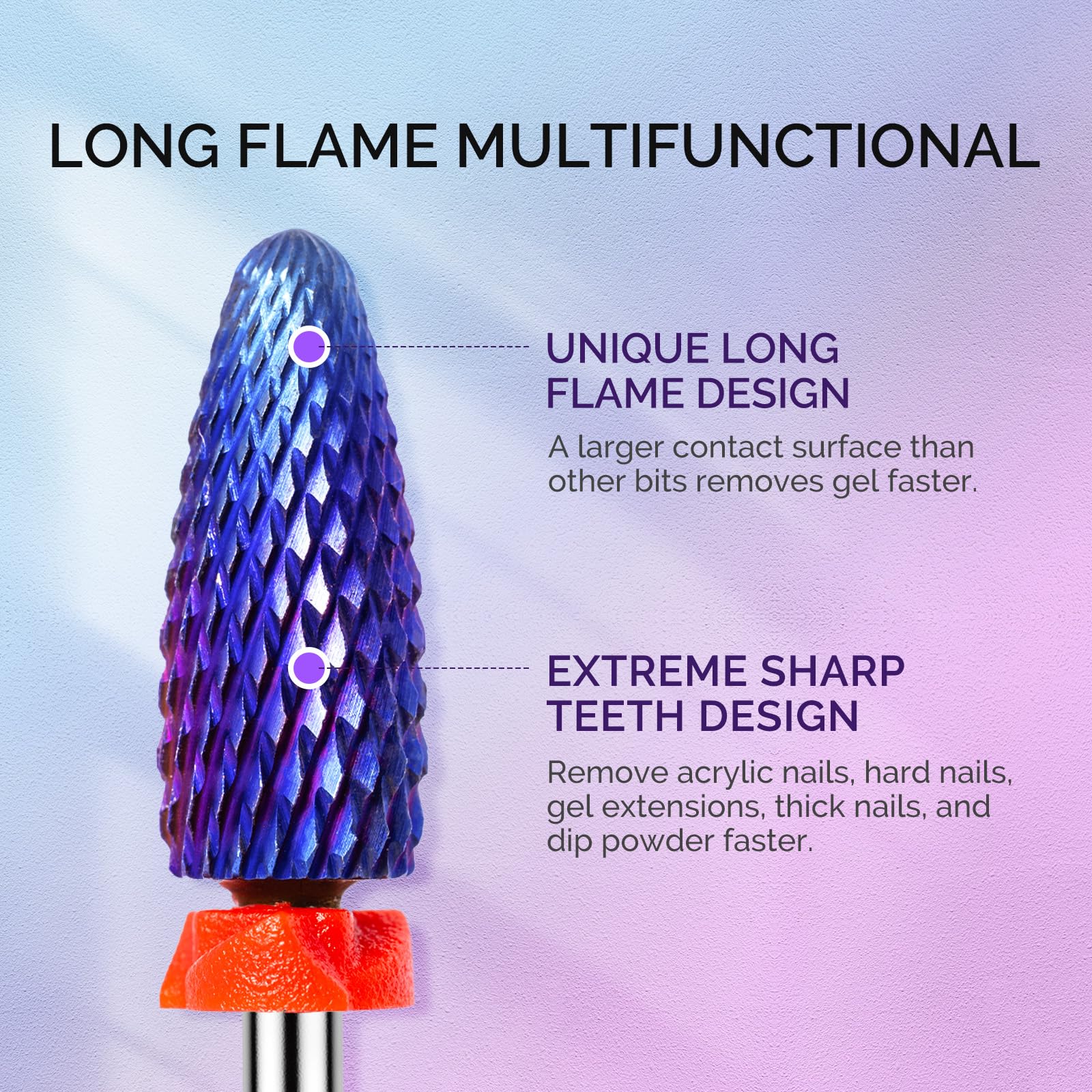 MelodySusie tapered nib cross-cut carbide bit targets back edge precisely