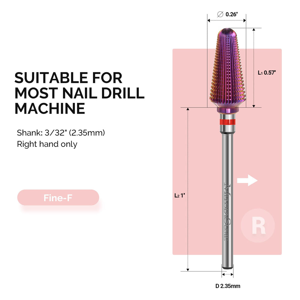 MelodySusie Tornado nail bit heavy-duty heat dissipation keeps sessions comfortable.