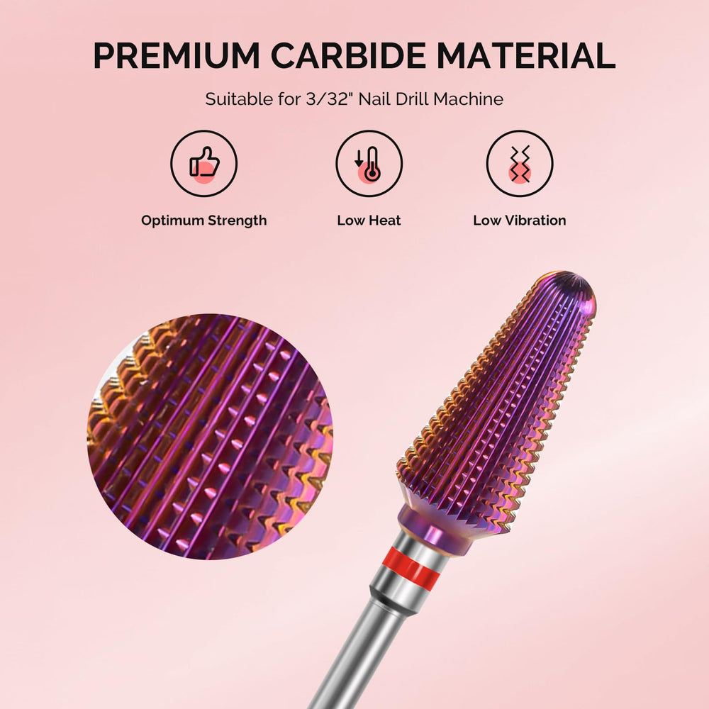 MelodySusie Tornado nail bit rounded-tip protection close-up reduces cuticle damage.