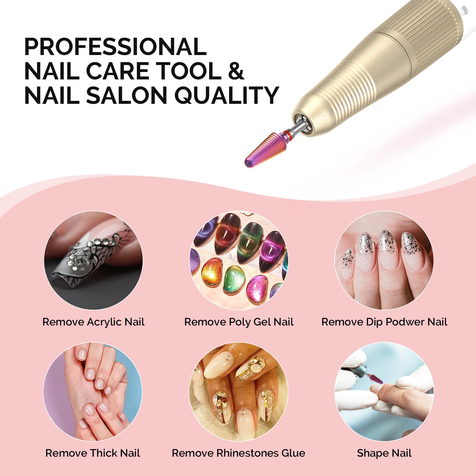 MelodySusie Tornado nail bit salon-use tool for manicures and pedicures.