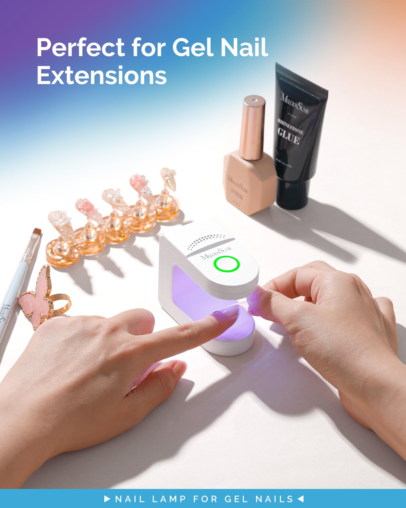 MelodySusie travel-friendly nail lamp fits bags and purses