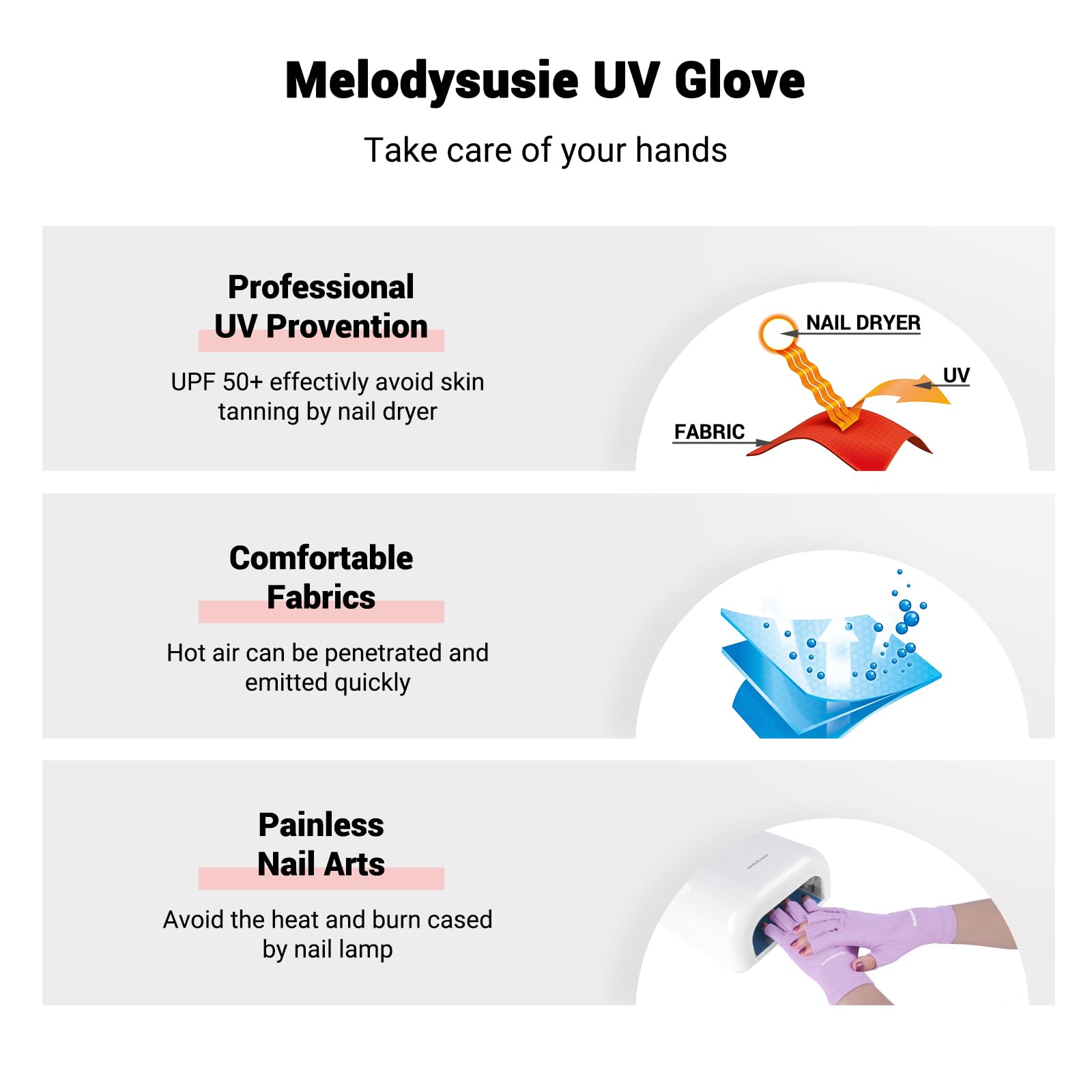 MelodySusie interlocking stitching close-up showing durability and flexible fit (purple).