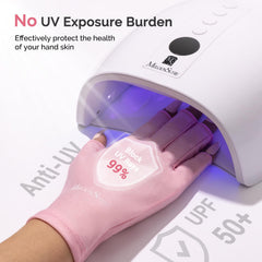 MelodySusie UV gloves in manicure session for precise work