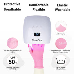 MelodySusie UPF50+ gloves block 99% UV during nail work