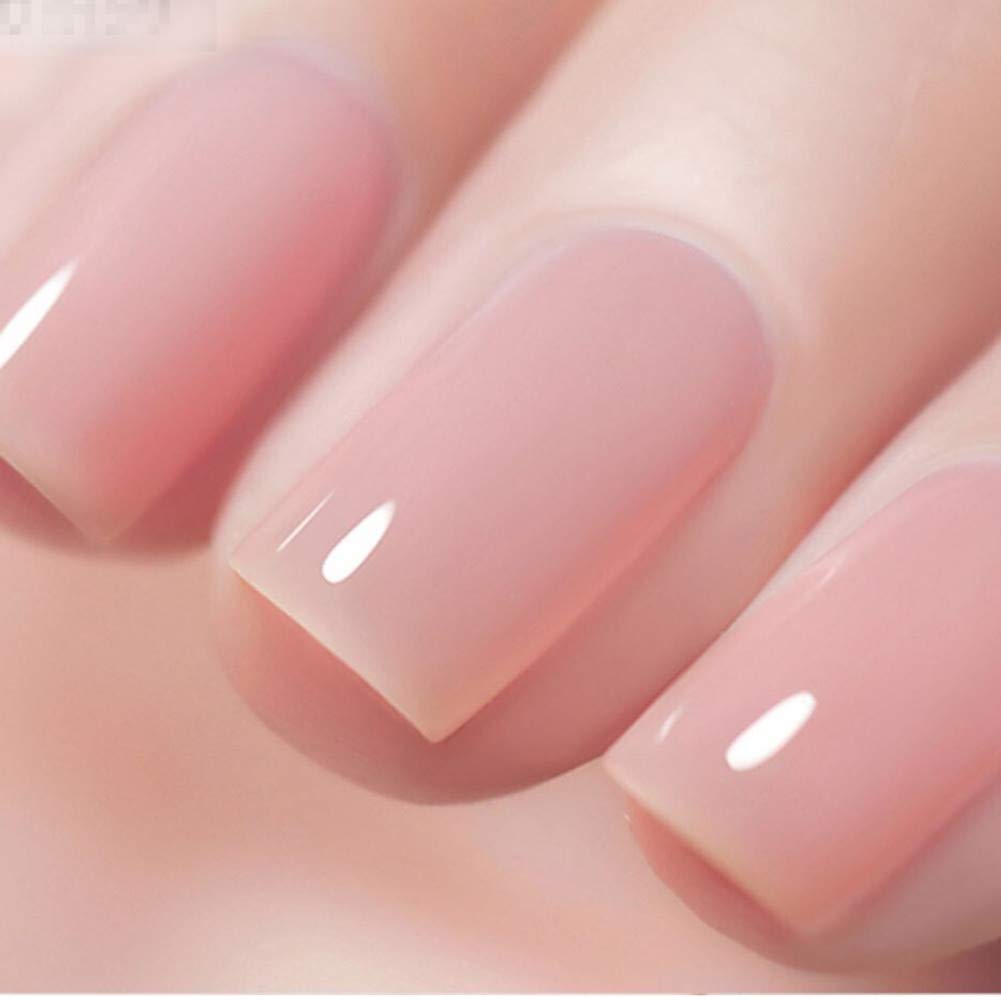 MEMEDA nude gel polish bottle ready for base color application.