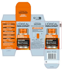 Aplicación rápida y suave en el rostro con Hydra Energetic de MEN EXPERT.