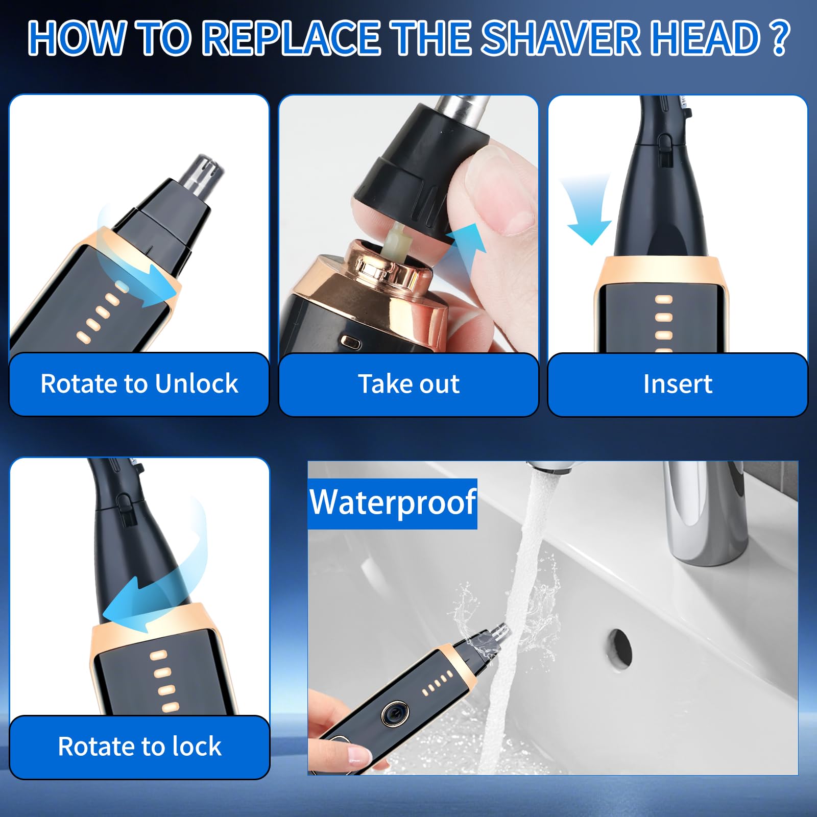 Mendaping IPX7 waterproof design allows easy cleaning after use.