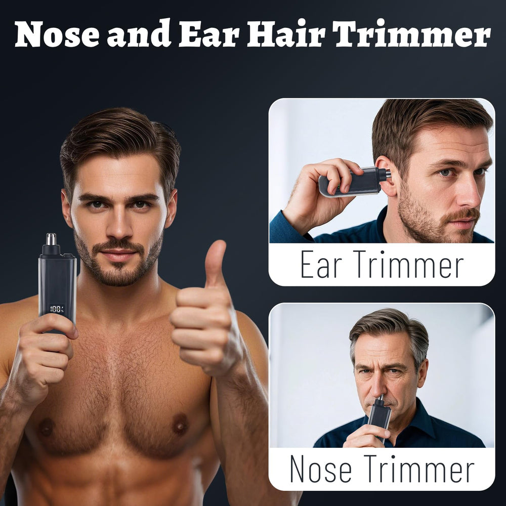Mendaping nose trimmer with dual-edge blades enabling efficient trimming.