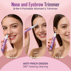 Mendaping two in one eyebrow trimmer shapes brows safely