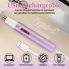 Mendaping trimmer charging via USB for easy power on the go.