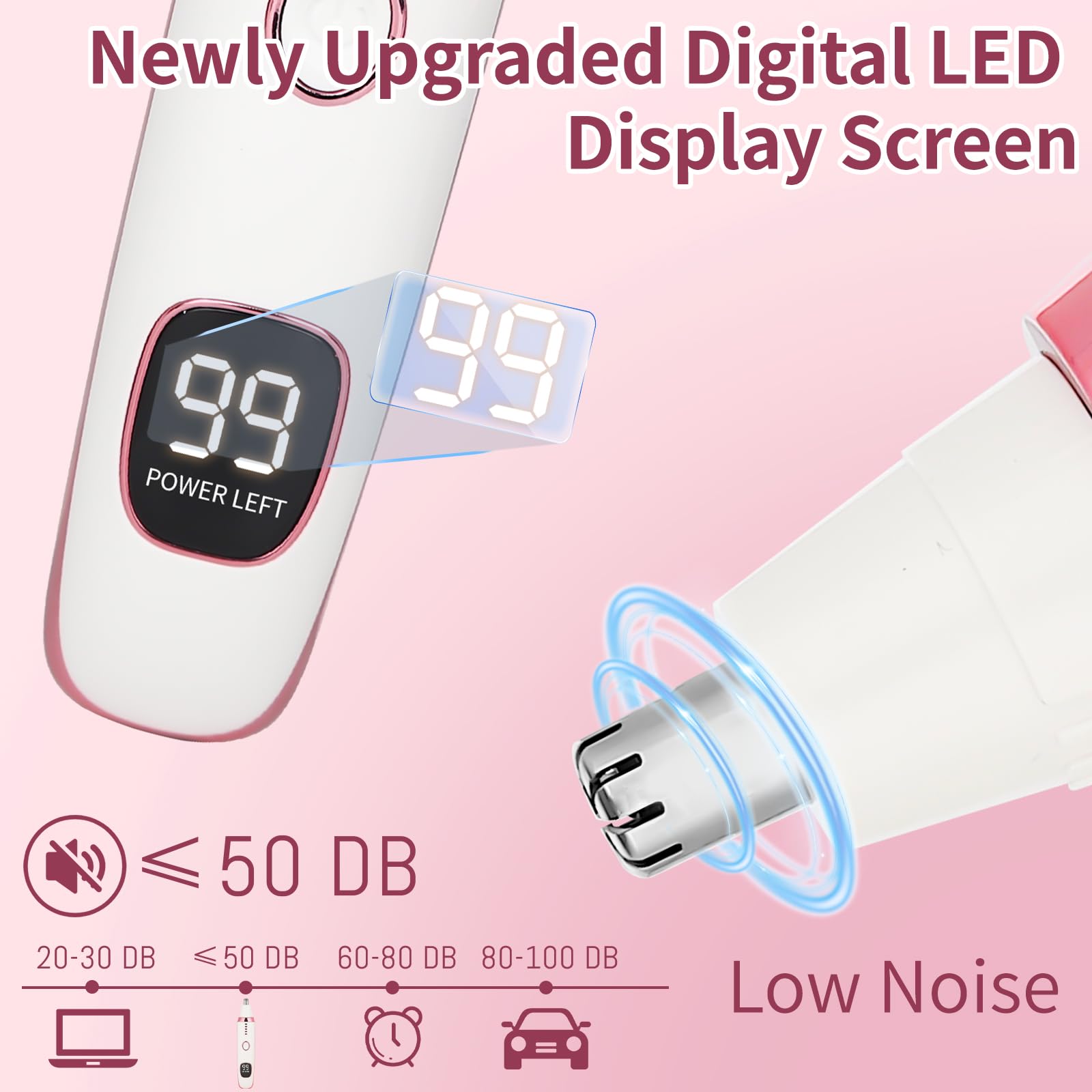 Mendaping USB Type-C charging enables fast power-ups between uses.