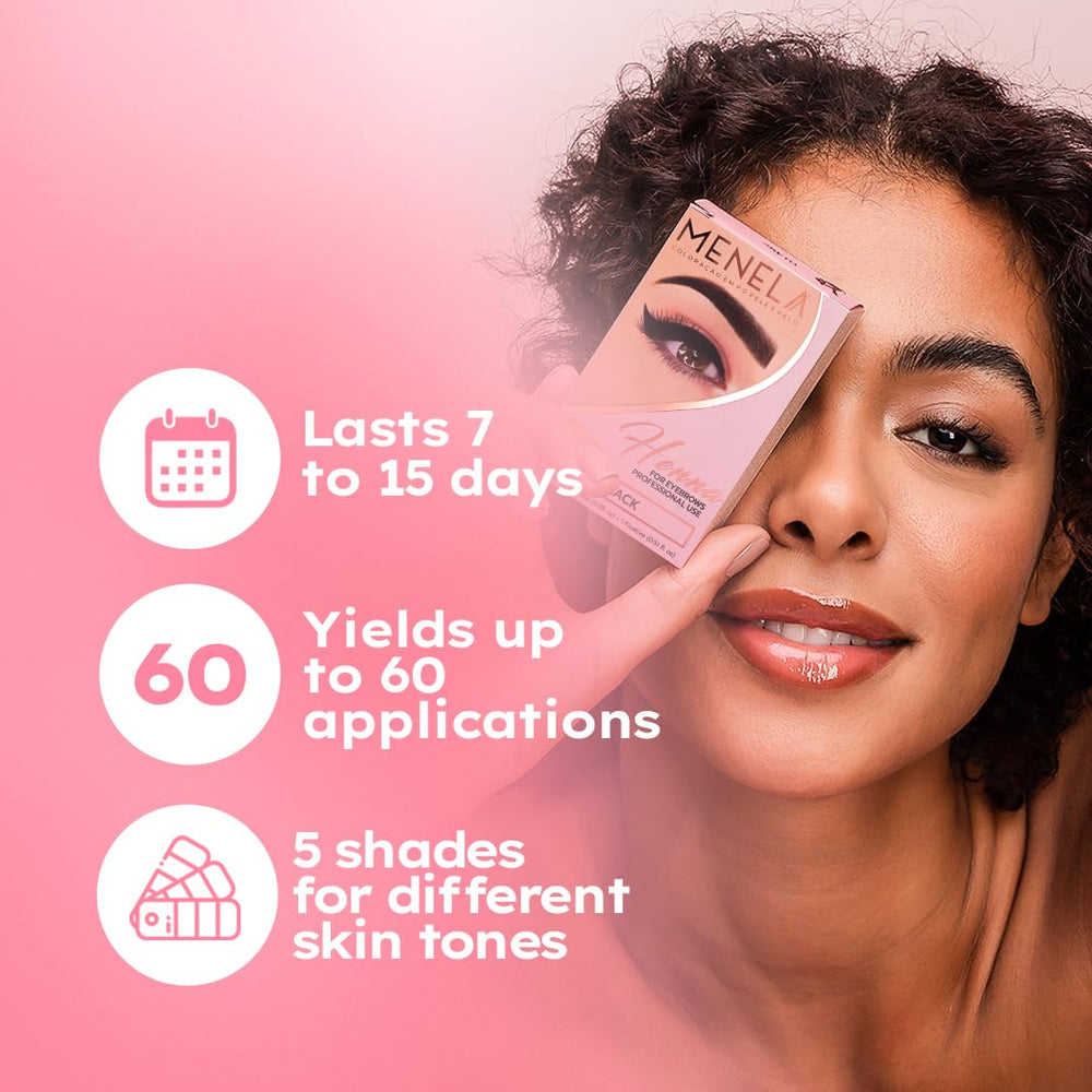 Easy at-home brow tinting with MENELA for defined brows
