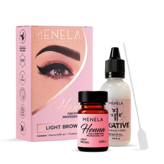 MENELA Eyebrow Henna Tint Kit packaging for at-home use, easy setup