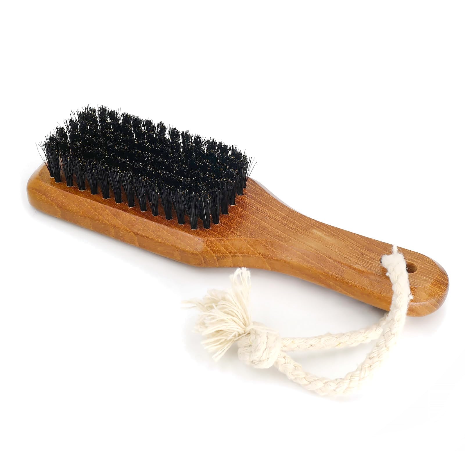 Menesia beard brush with soft bristles for grooming and oil distribution