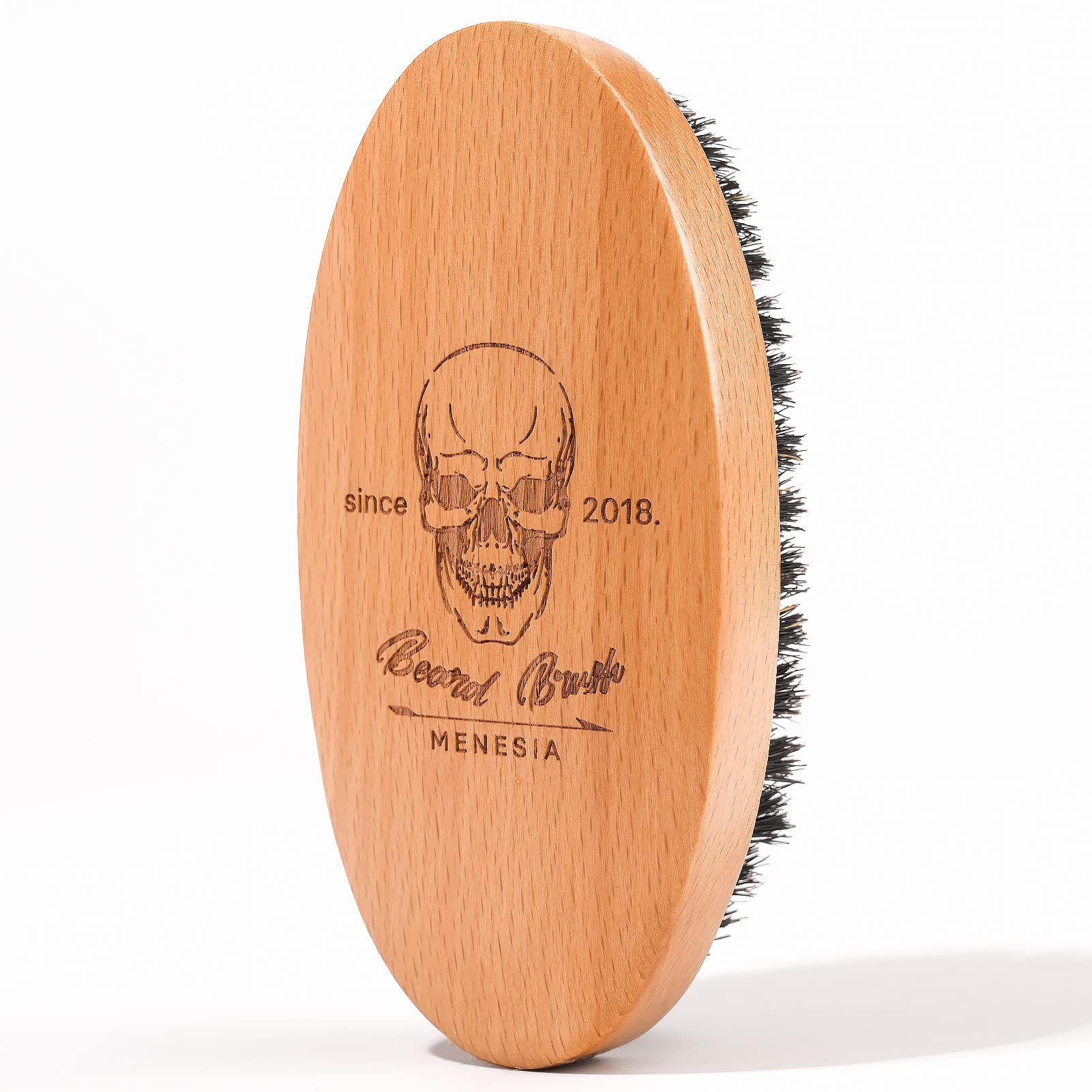 Menesia beard brush in a stylish set for a complete routine.
