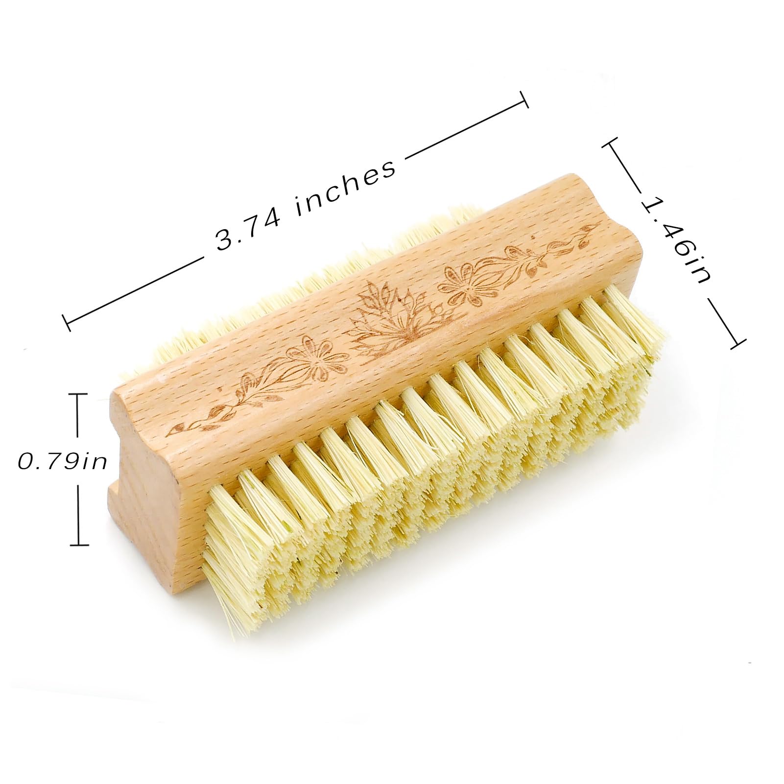 Menesia beech wood handle with molded grip for secure, comfortable use