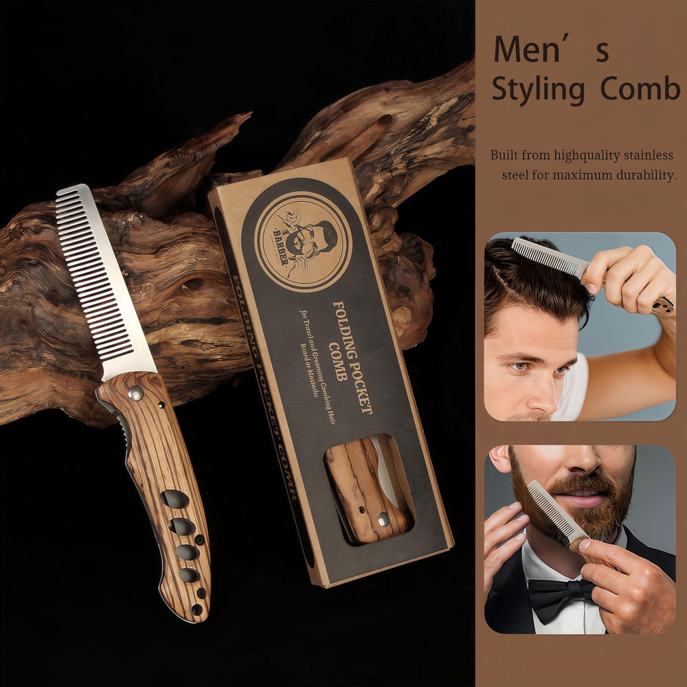 MenGate grooming tool supports beard, mustache, and hair styling.
