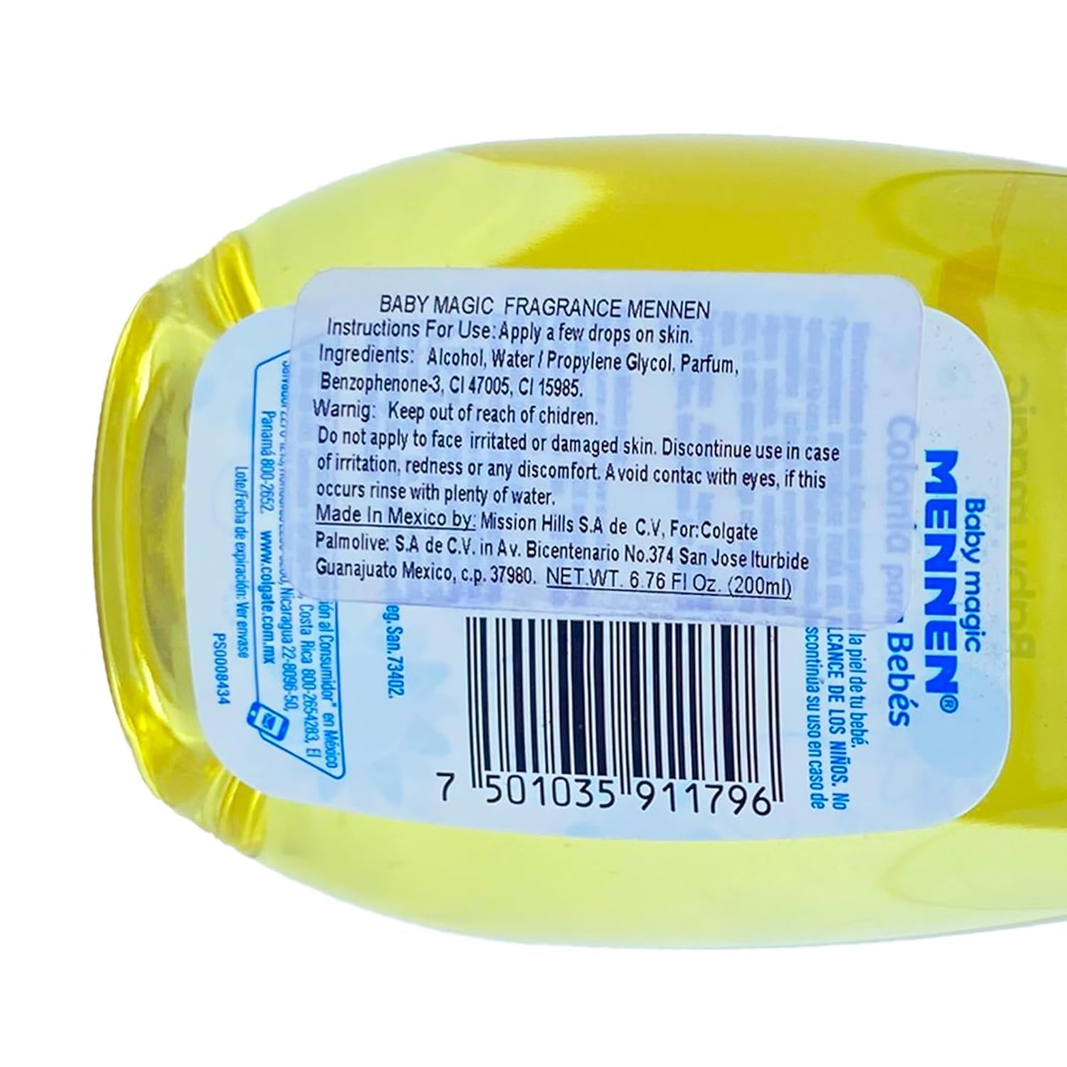 Mennen Baby Magic Cologne applied scene in a baby care setting