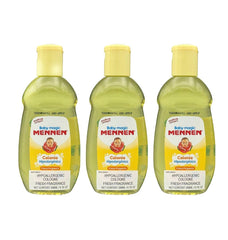 Mennen Baby Magic Cologne bottle front with three-pack packaging for everyday baby routines