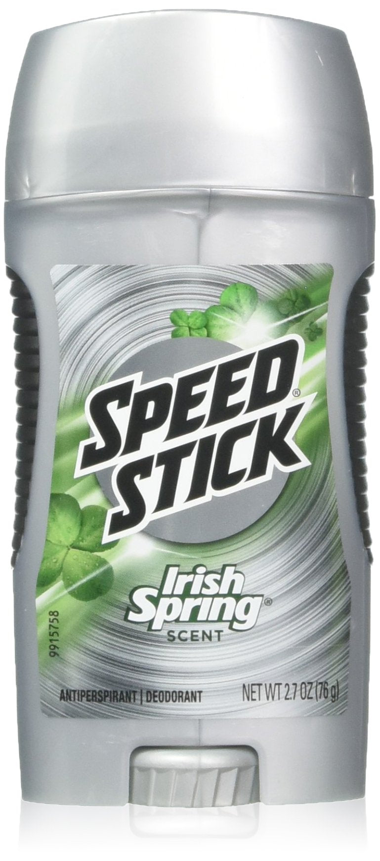 Desodorante en stick Mennen Speed Sticks Irish Spring Original en envase compacto.