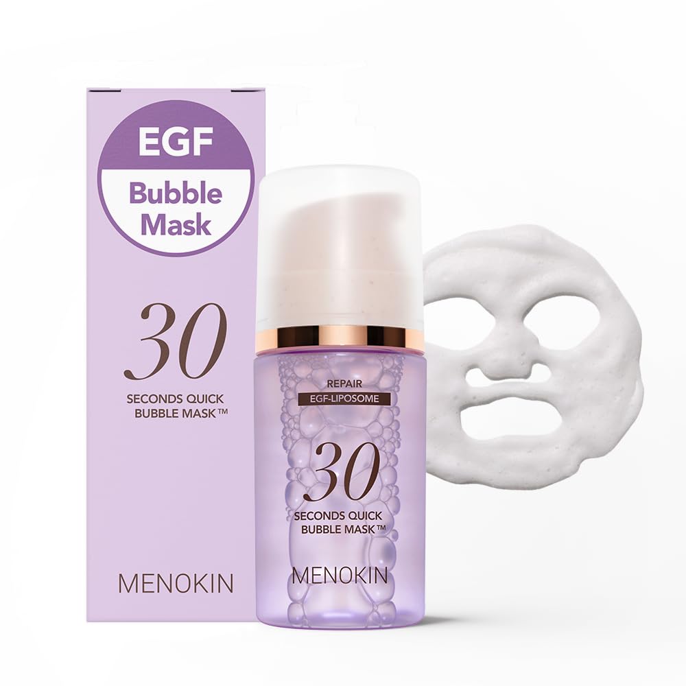 MENOKIN 30 Seconds Bubble Mask packaging shown, sleek and portable for easy storage.
