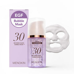 MENOKIN 30 Seconds Bubble Mask packaging shown, sleek and portable for easy storage.