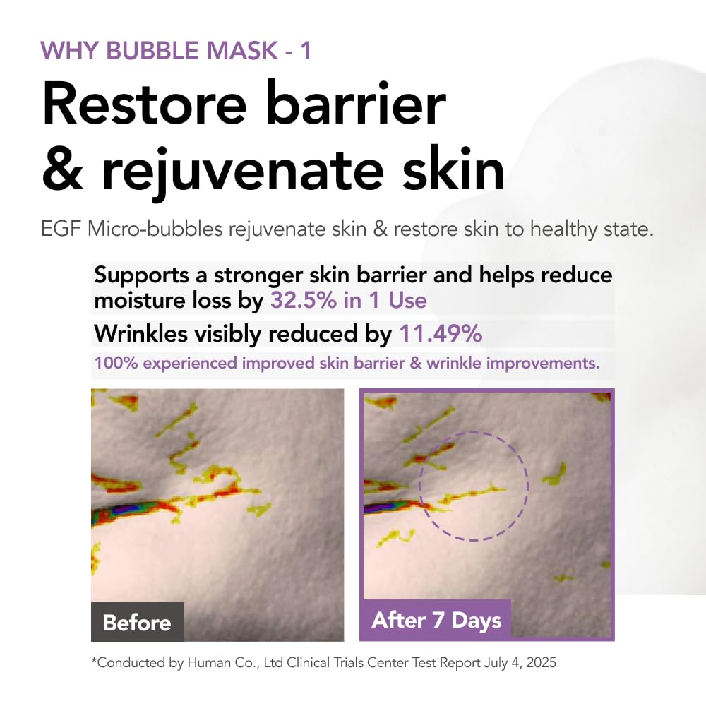 MENOKIN Bubble Mask Repair application on skin for even distribution and hydration.