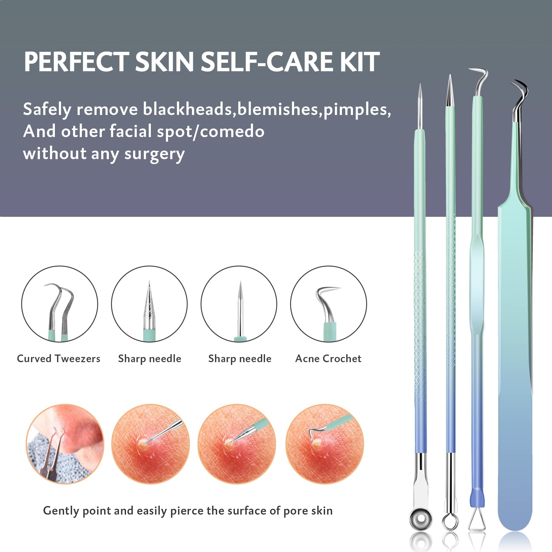 Menoly pimple extractor in use on face showcases practical at-home treatment