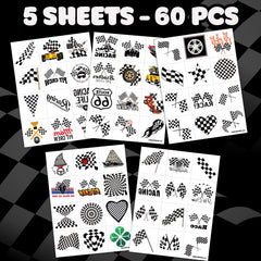 Conjunto de 60 tatuajes MeoIsDaBest con diseños divertidos para regalos y sorpresas.