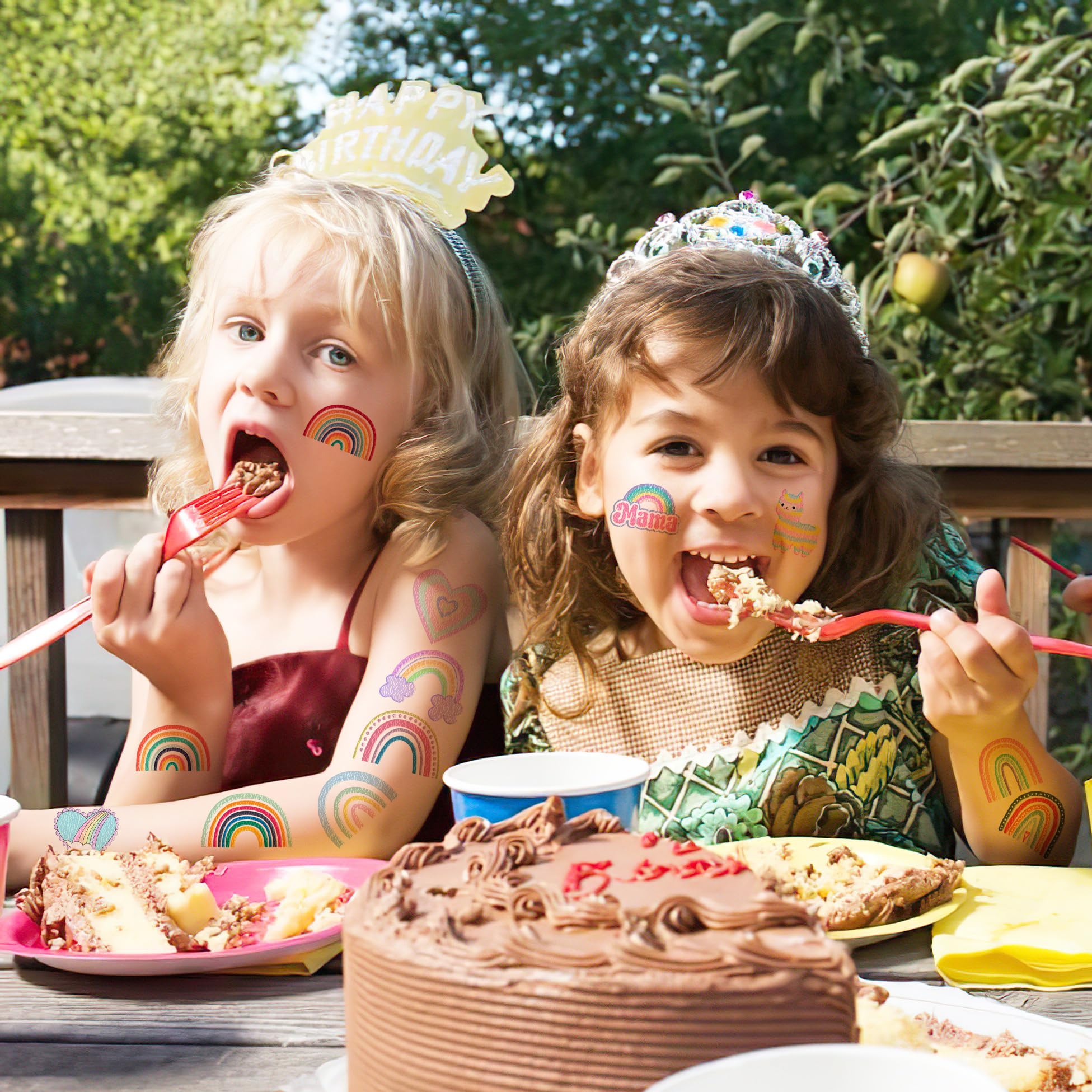 MeoIsDaBest kid gift idea featuring pastel rainbow tattoos